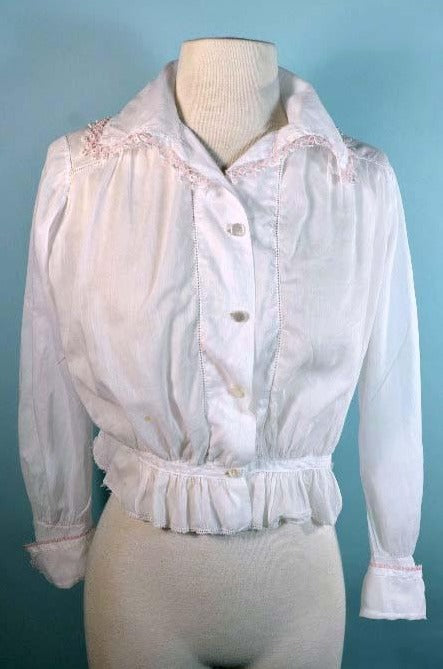 antique white blouse