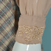 70s blouse embroidered detail on cuff