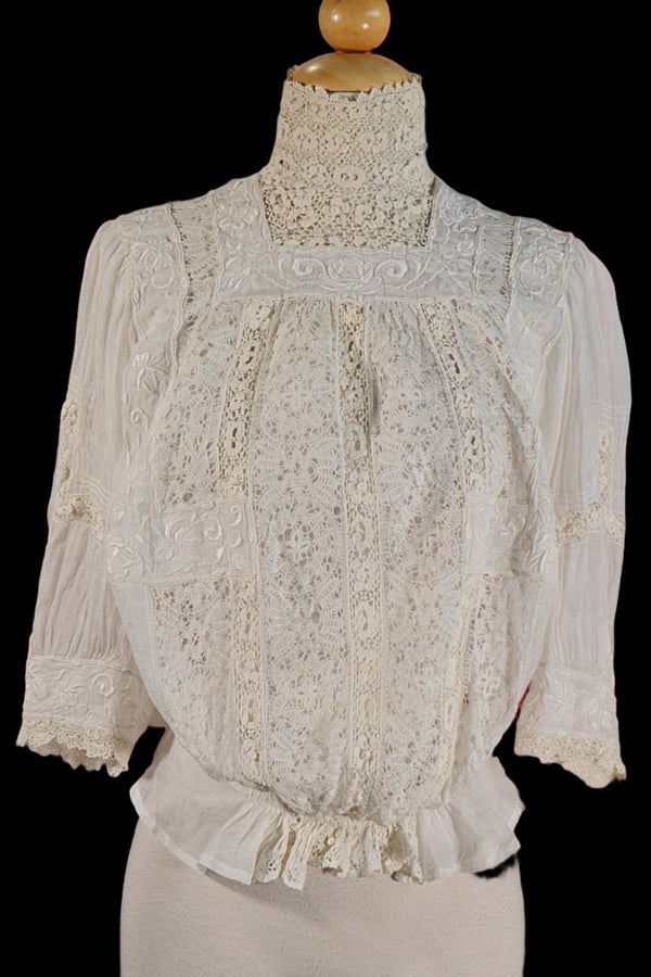 Edwardian antique lace blouse 