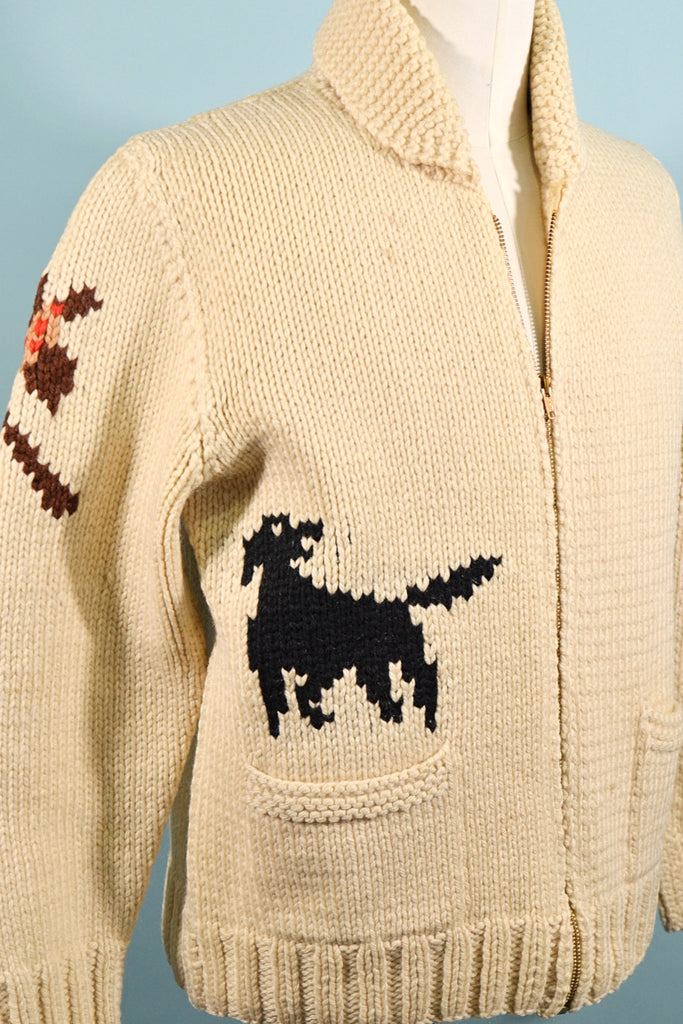 vintage handknit dog sweater