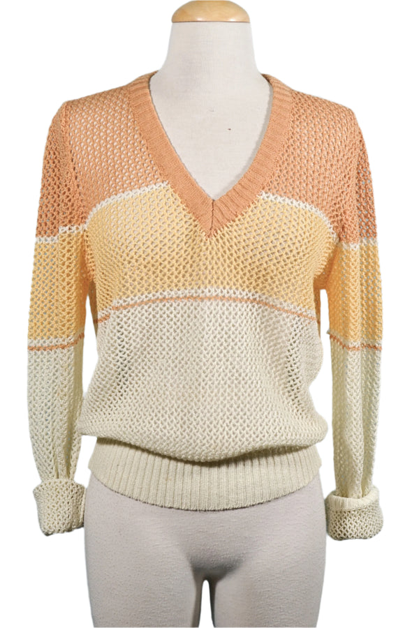 70s vintage V neck sweater