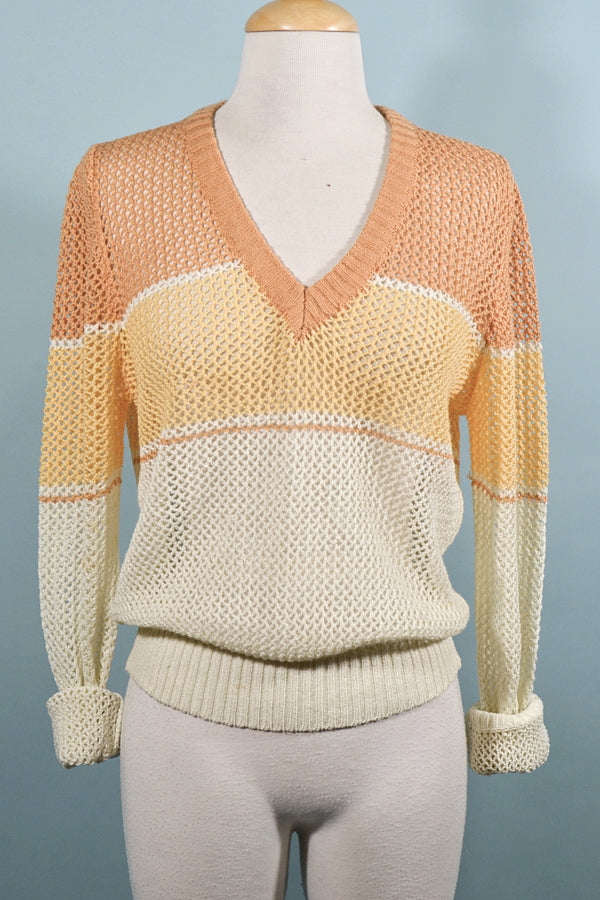 70s vintage V neck sweater