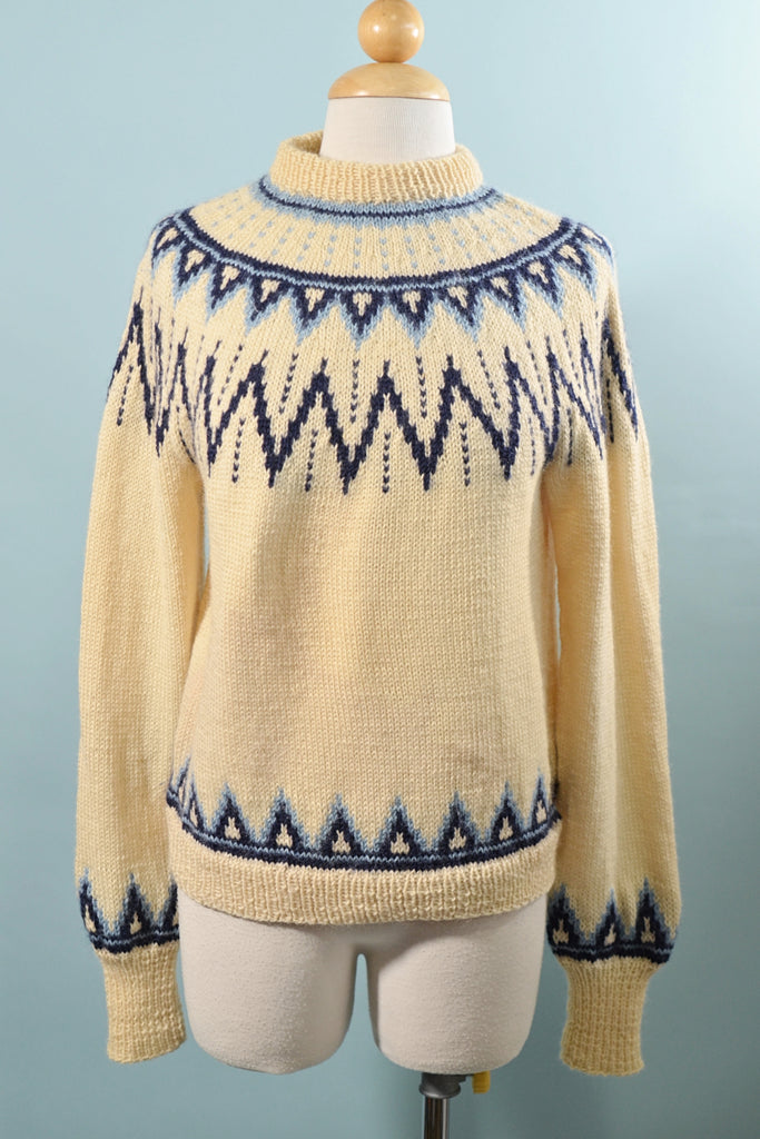 vintage 50s hand knit sweater