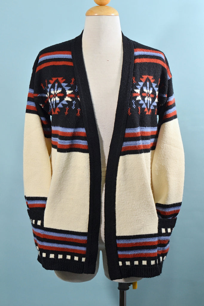 vintage Southwestern relaxed fit cardigan
