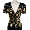 Deep V Back Sequin Dress