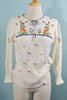 60s ribbed embroidered sweater